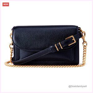 Convertible Crossbody Clutch with Interchangeable Straps, Faux Leather